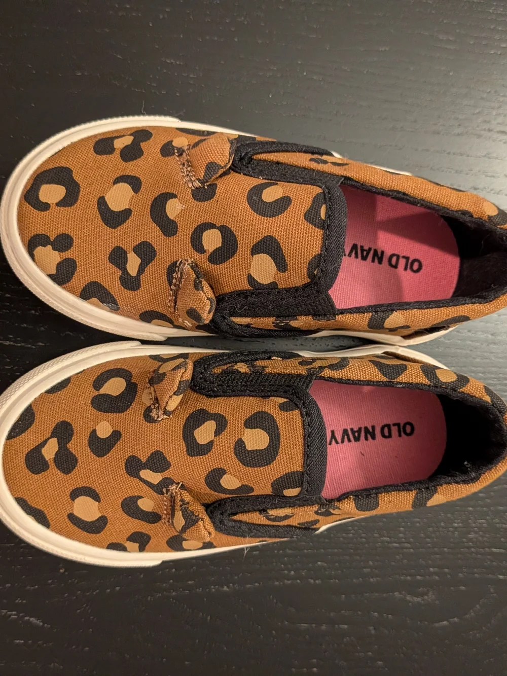 Old Navy Kids Leopard-Print Slip-On Sneakers - Brown & Black